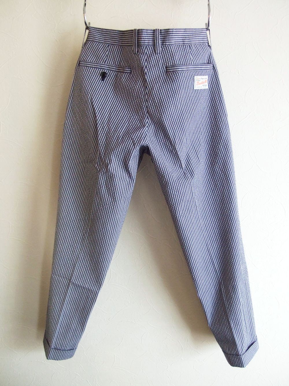 NEVADA PANTS (ネイビー)  コットン ストライプ柄 ストレッチ パンツ   RSM-22077