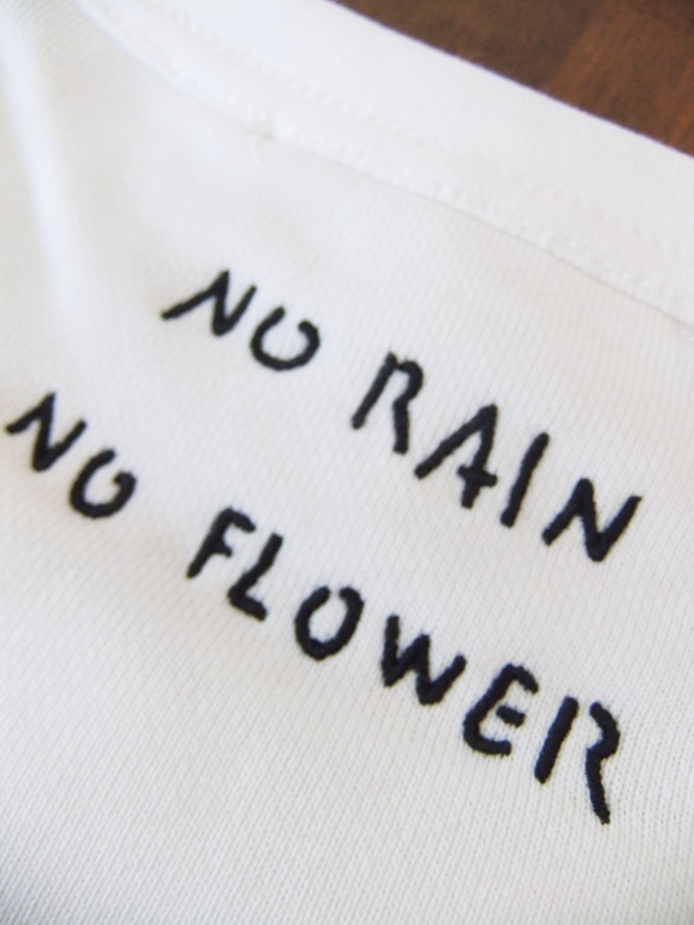No Rain No Flower  クルーネック スウェット プルオーバー
