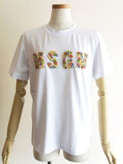 《LADIES》 BEADS LOGO  T-SHIRT  (ホワイト)   3242MDM205