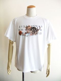 《MM➅》 Maison Margiela   CAT / LOGO PRINT T-SHIRT (ホワイト) ロゴTシャツ