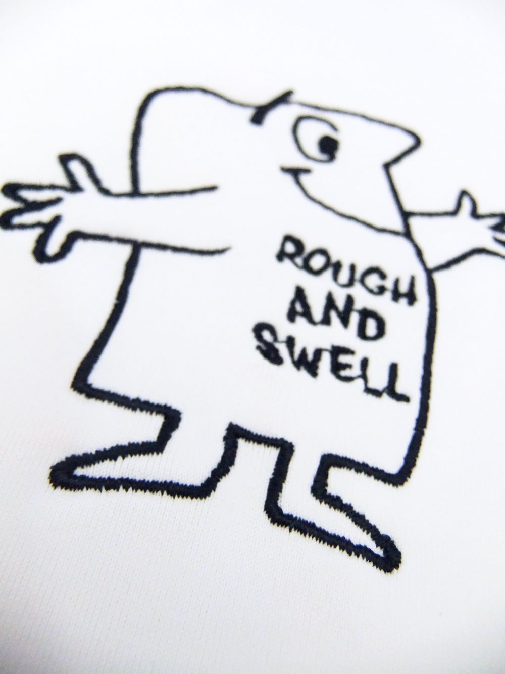 rough & swell - FAT BOY POLO (ホワイト) 半袖ポロシャツ RSM-21003