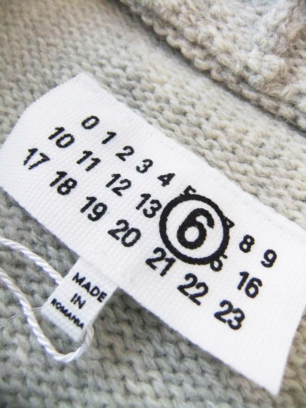 《MM➅》 Maison Margiela  (ホワイト)  フード付き ニット プルオーバー