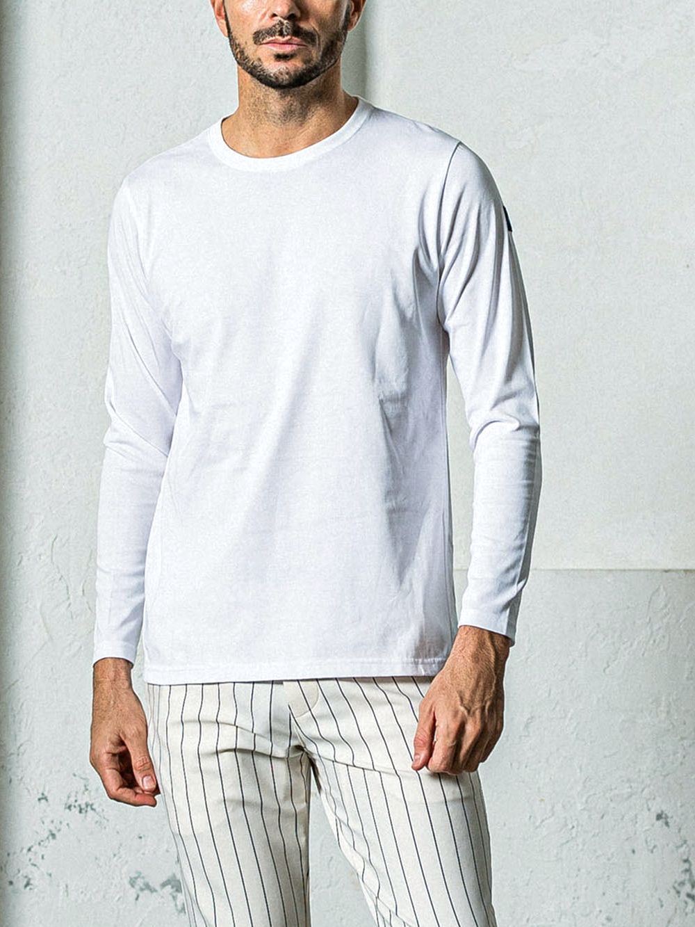 longsleave t-shirts    ロングスリーブ Tシャツ (ホワイト)   T-008