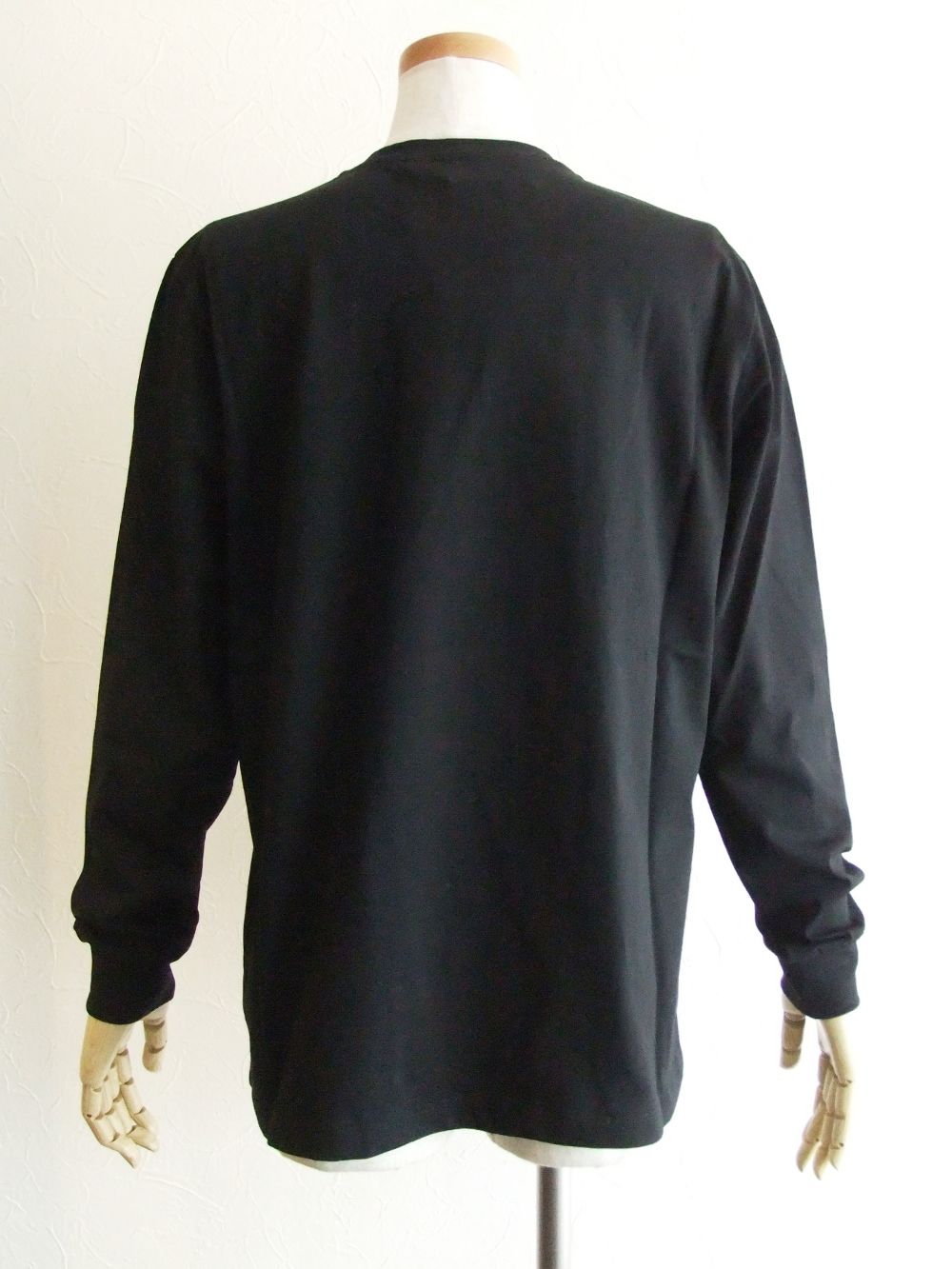 《LADIES》 ミニロゴ コットン 長袖 Tシャツ (ブラック)  2941MDM82