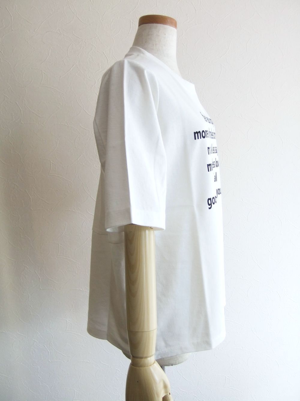 【MOOLA】 レタード オーバーサイズ Tシャツ  (ホワイト)  821201