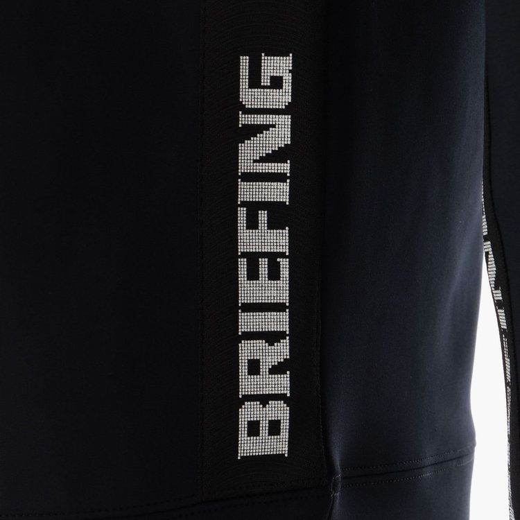 BRIEFING GOLF - MENS SIDE LOGO LINE CREW NECK （ホワイト