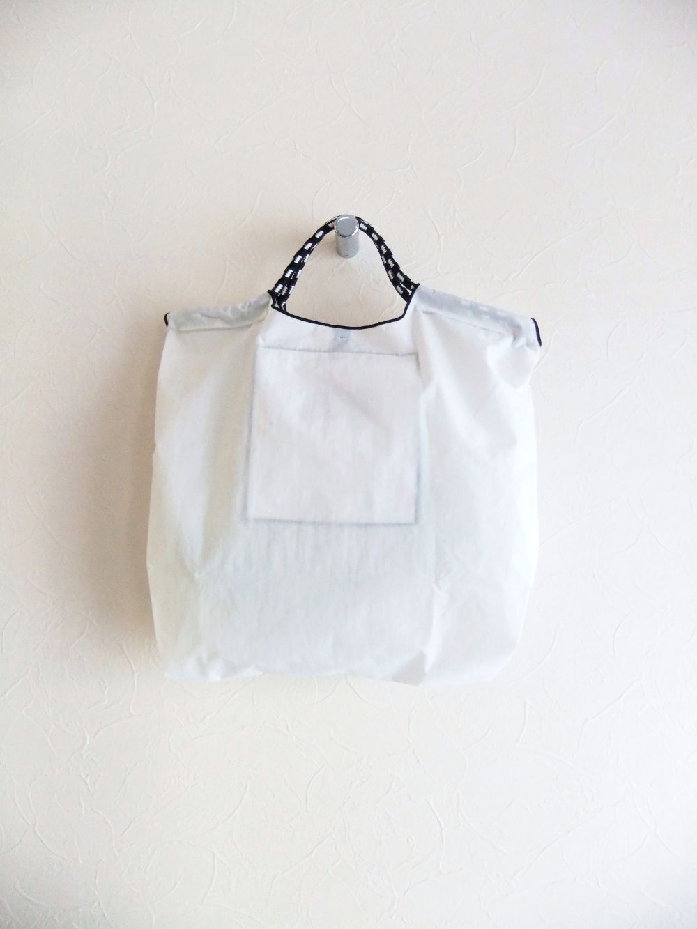 【MICALLE MICALLE Account】 HOMMAGE PAINT TOTE BAG   (ホワイト)  オマージュ トートバッグ   MAD106GDE