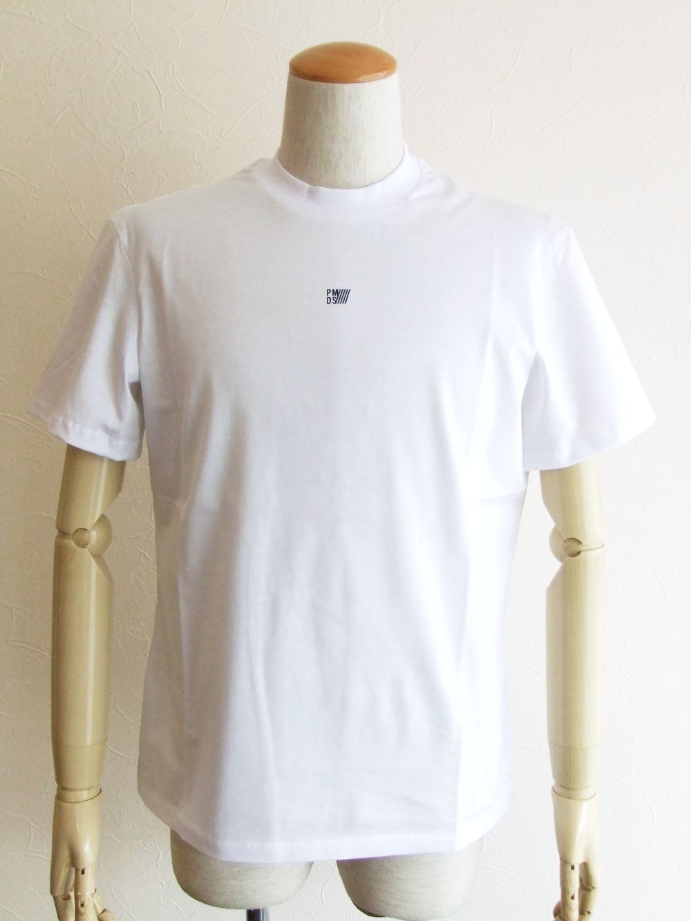 TOOSA   (ホワイト）  ラインリブ 半袖 Tシャツ