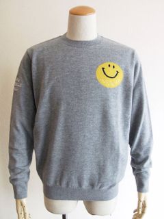 SMILE CREW  12G クルーネックニット (グレー)  RSM-22278