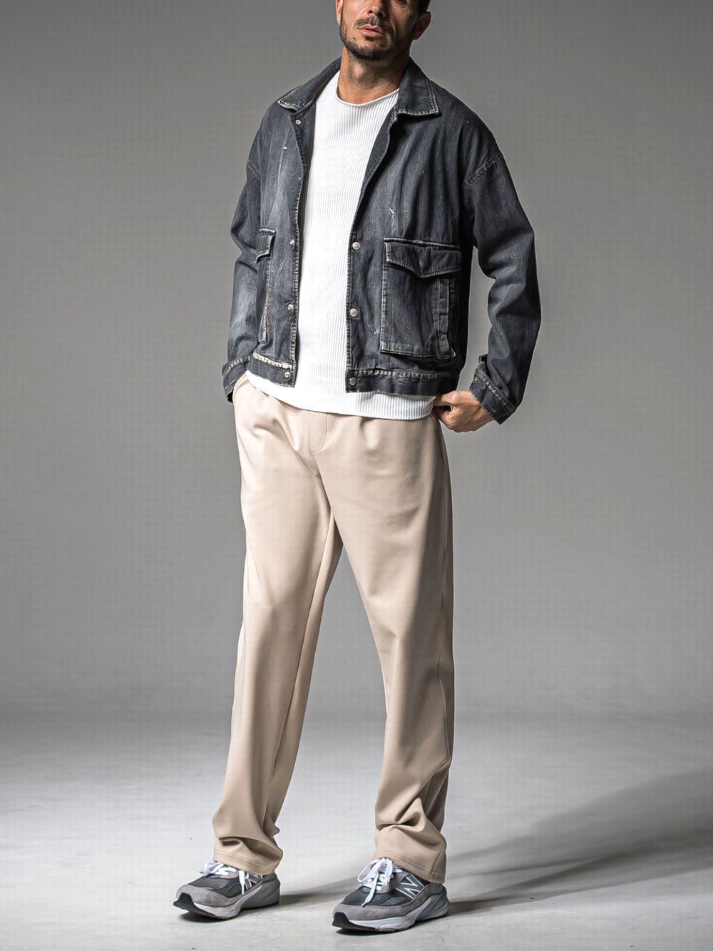 CUTOFF RAIL LONGSLEAVE  (ホワイト)   カットオフロングスリーブ