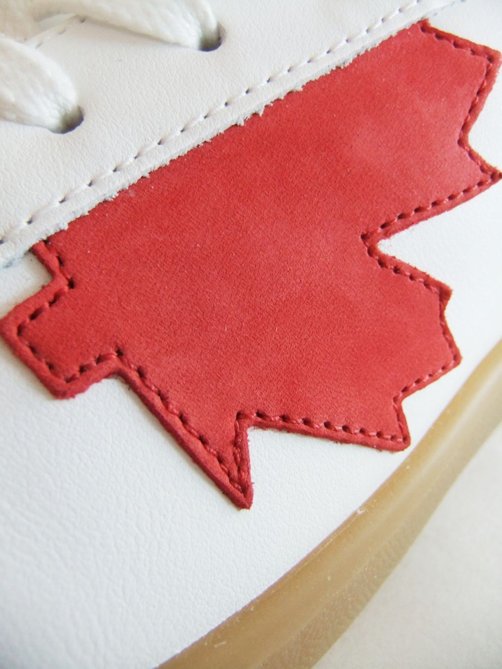 BOXER SNEAKERS  (ホワイト) ロゴ レザースニーカー
