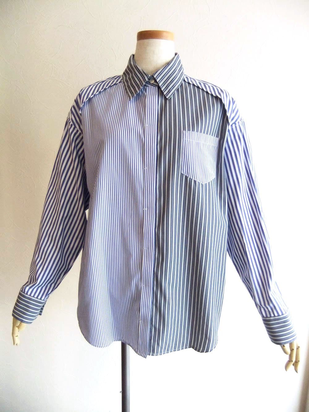 2WAY スリーブ 配色 デザイン シャツ    MMA116HEA