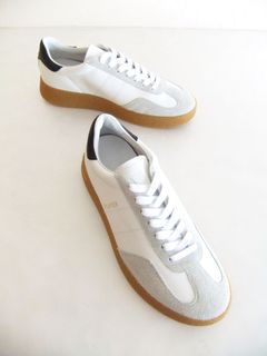 AB-PLAYER SNKRS レザースニーカー  (ホワイト)