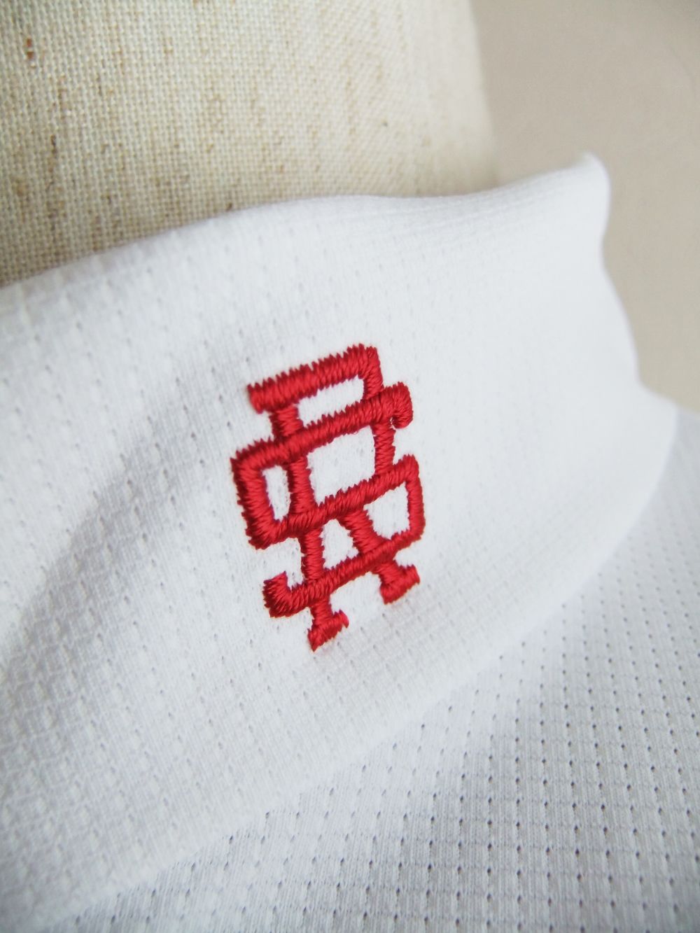 BIG LOGO MOCK L.S.  ( ホワイト )  モックネック 長袖ポロシャツ  RSM-21227