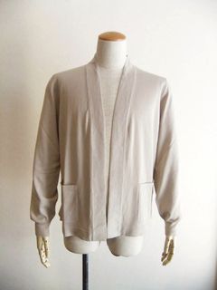 ボタンレスカーディガン  (ベージュ)