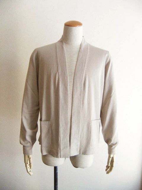 ボタンレスカーディガン  (ベージュ)