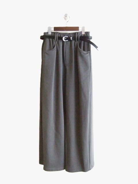 ベルト付き サイドタック スウェット パンツ   (チャコールグレー)  636601