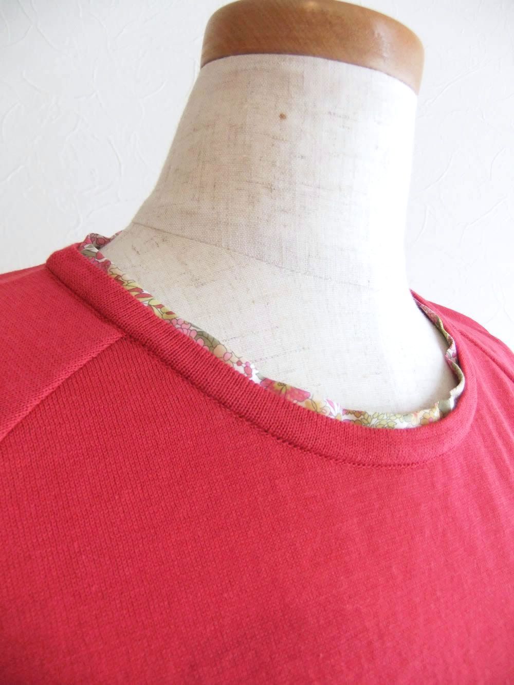 【jeune】 リバティプリント × コットンニット プルオーバー   J150701M