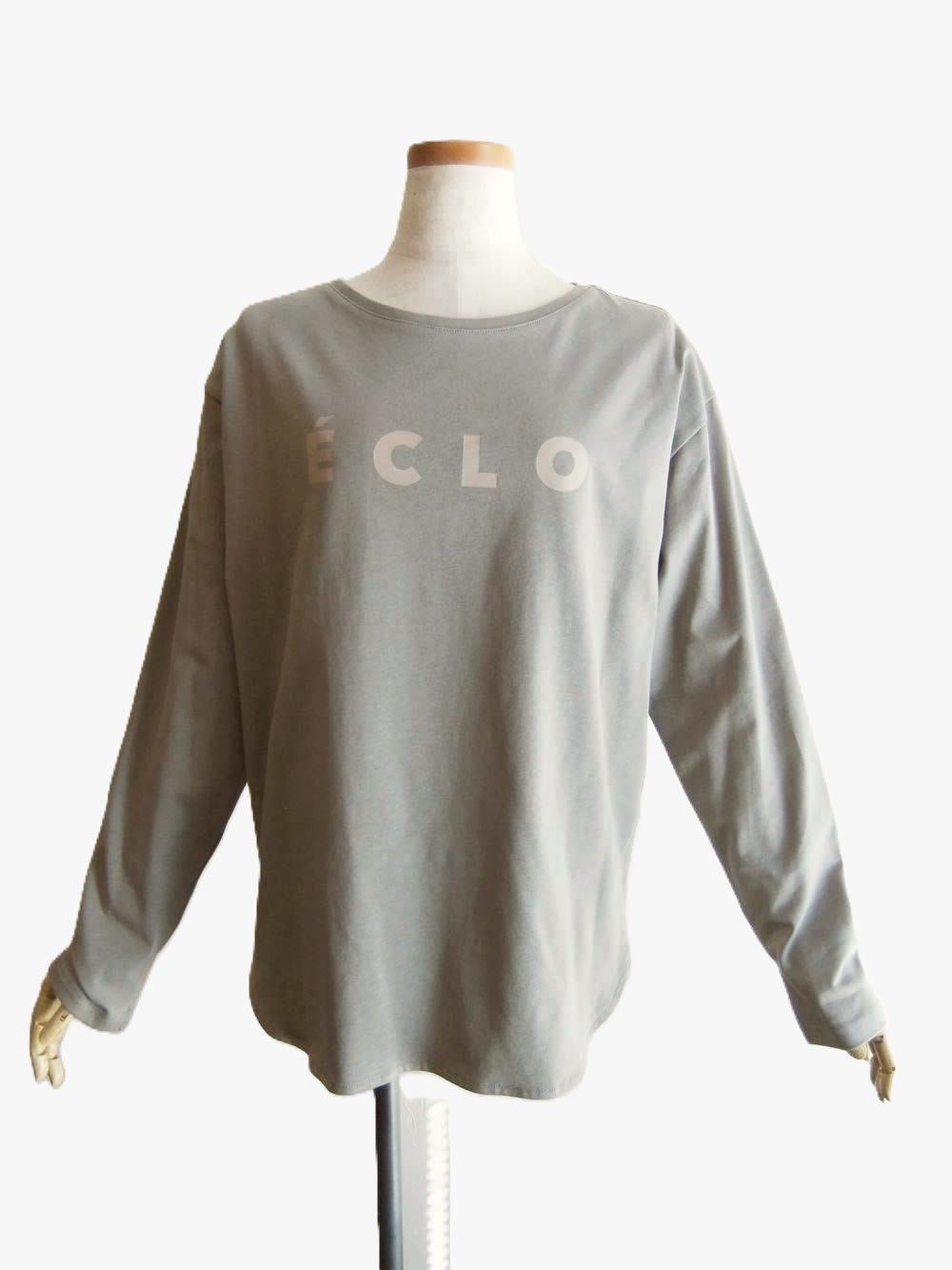 ロゴプリント  長袖 Tシャツ  (カーキグレー)   646926