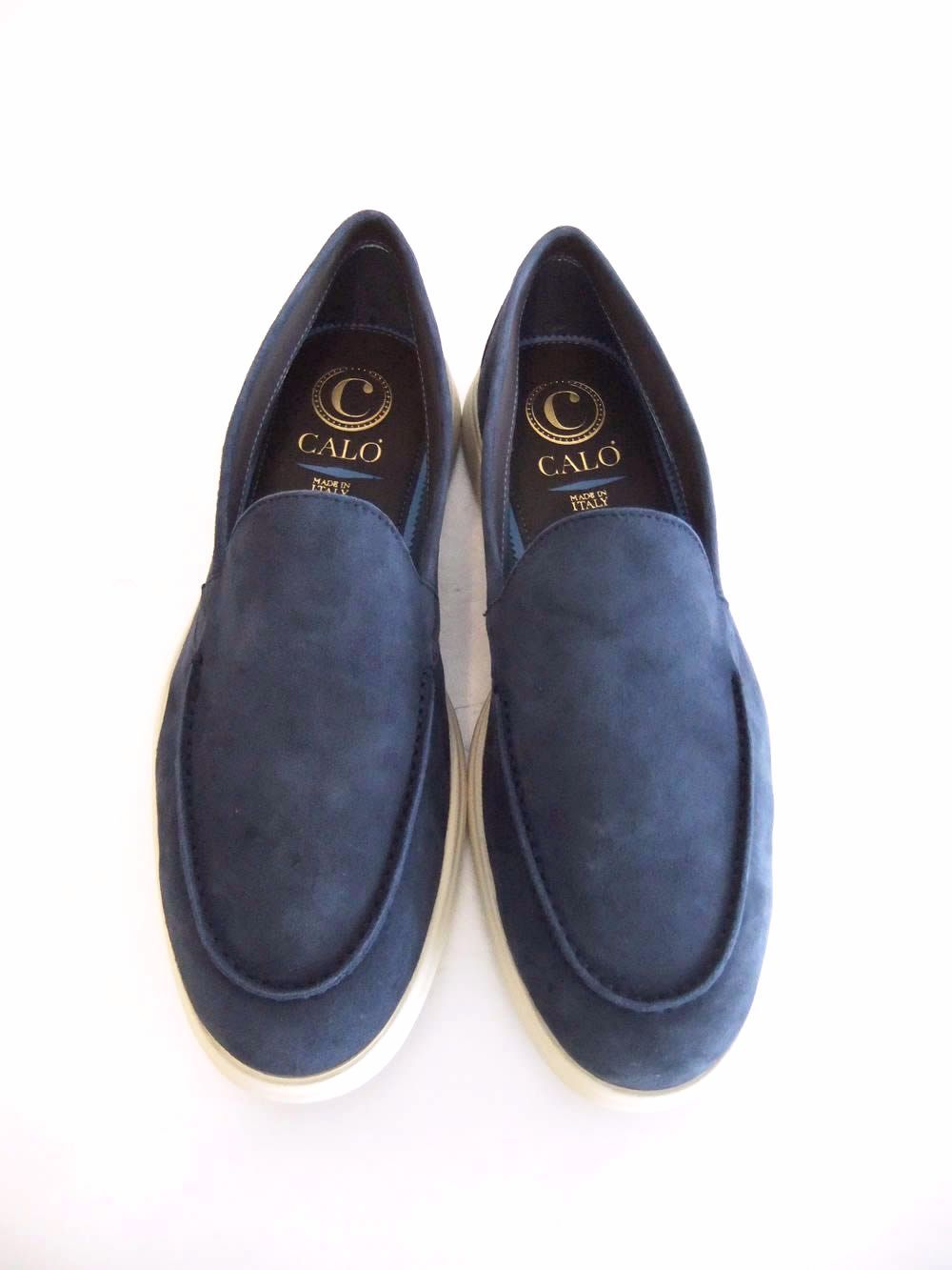 Calo  MEDITERRANEO  (ブルーネイビー) スエード モカシン