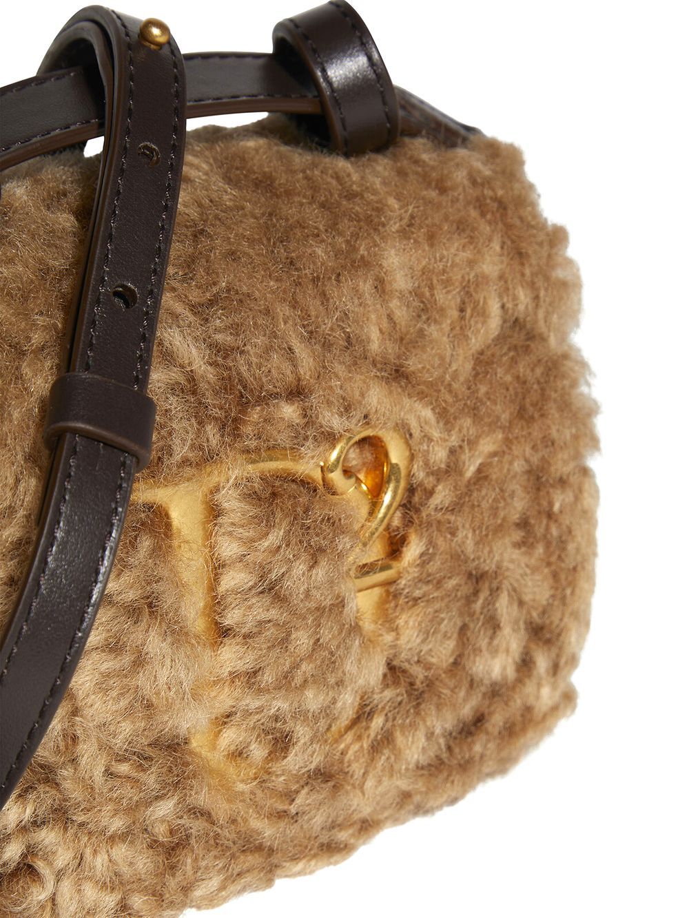 D2 STATEMENT CROSSBODY  ロゴ  ムートン  ミニ ショルダーバッグ