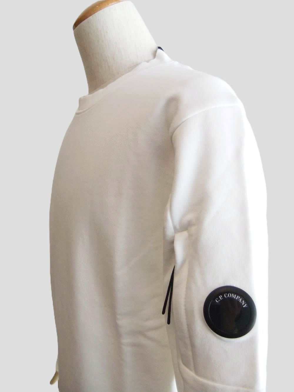 DIAGONAL RAISED FLEECE CREWNECK LENZ SWEATSHIRT  (ホワイト) クルーネック スウェットシャツ