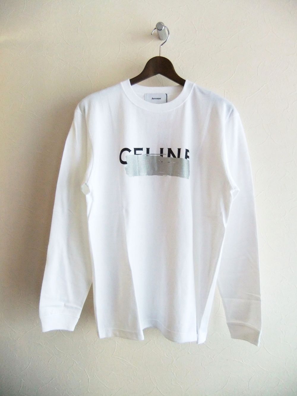 【MICALLE MICALLE Account】 HOMMAGE CE LONG-T   (ホワイト)   ロゴ T-SHIRT  MAF102TDC
