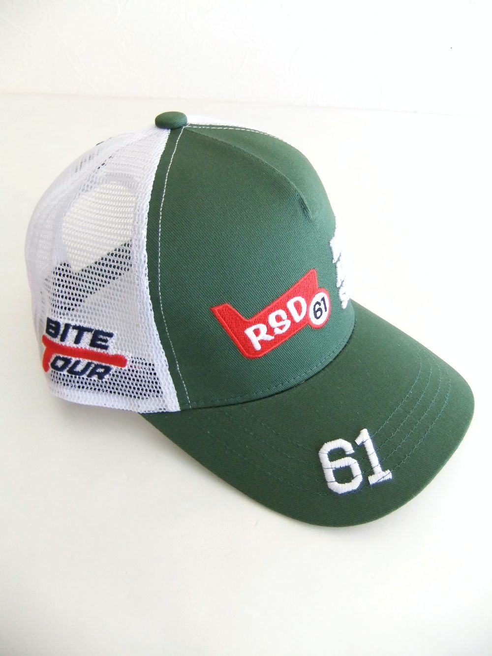 RED IRON MESH CAP  (オリーブ)   ロゴ入りキャップ    RSA-24005