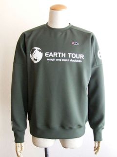 EARTH TOUR SWEAT  ロゴ入りスウェットシャツ (オリーブ)  RSM-22207
