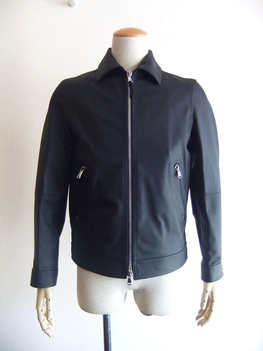 GIACOMO  SP    スペシャル ラムスキン ナッパレザー 襟付きシングルライダース