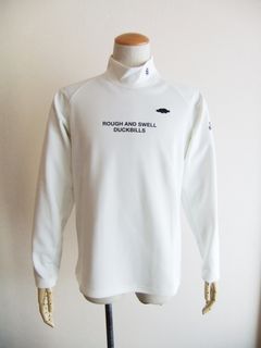 CHIK SICK MOCK L.S (ホワイト) ロゴ入り裏起毛 モックネック スウェットシャツ  RSM-23217