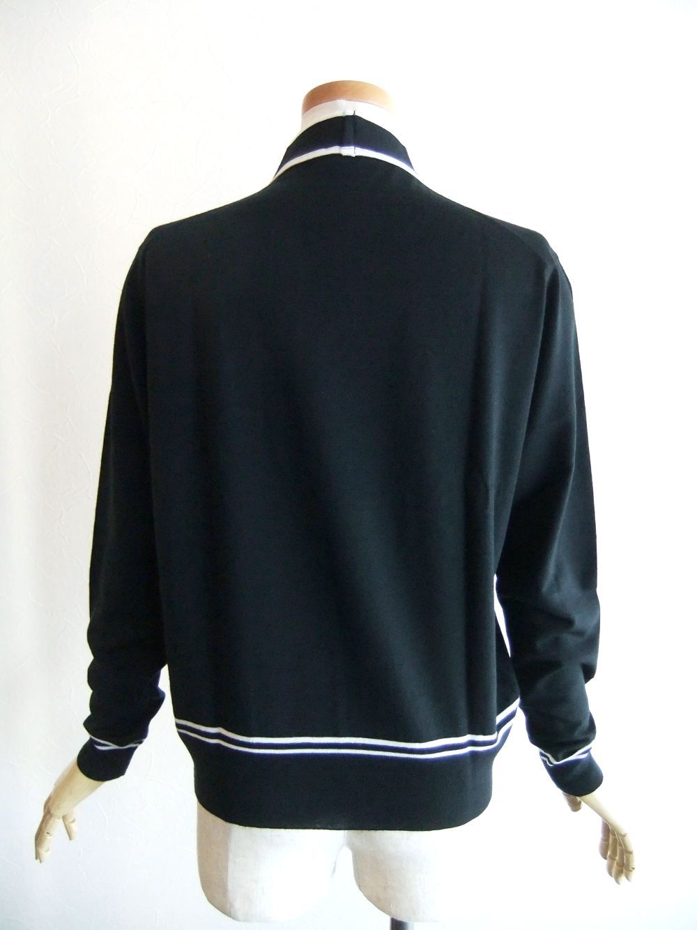 《LADIES》 LULA  30G ウール ボウタイ クルーネックニット
