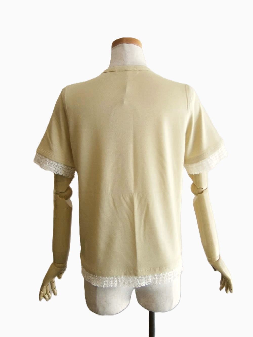 【jeune】 フリルレース付き クルーネック プルオーバー   J149646M