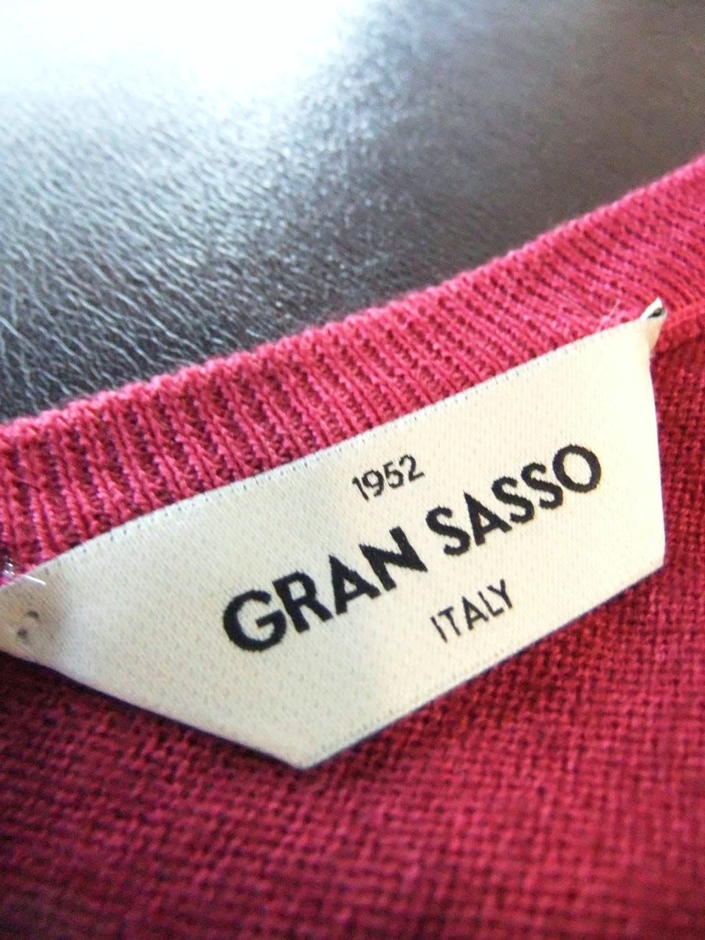 12G ウール クルーネック ニット  (ボルドー)