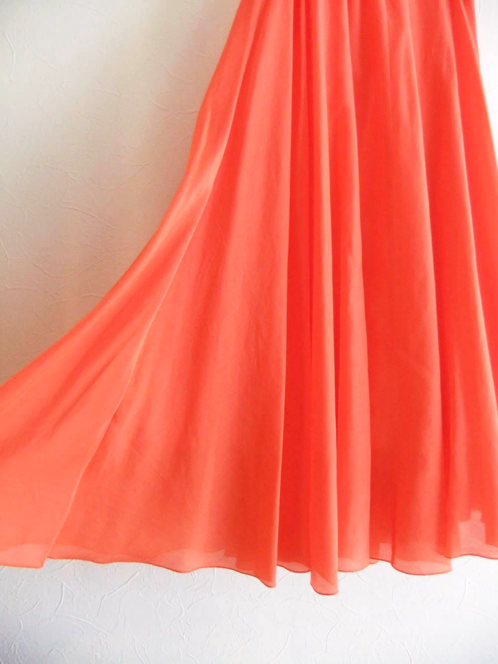 ギャザーフレアー コットン シルク ロングスカート  626616