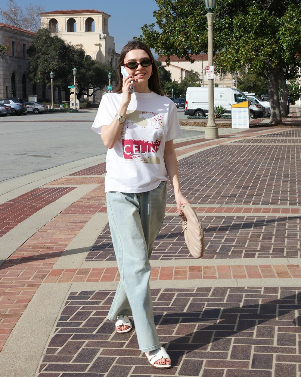 【MICALLE MICALLE Account】 HOMMAGE CE FAINT T-SHIRT (ホワイト)   ロゴ T-SHIRT   MAB104TDA