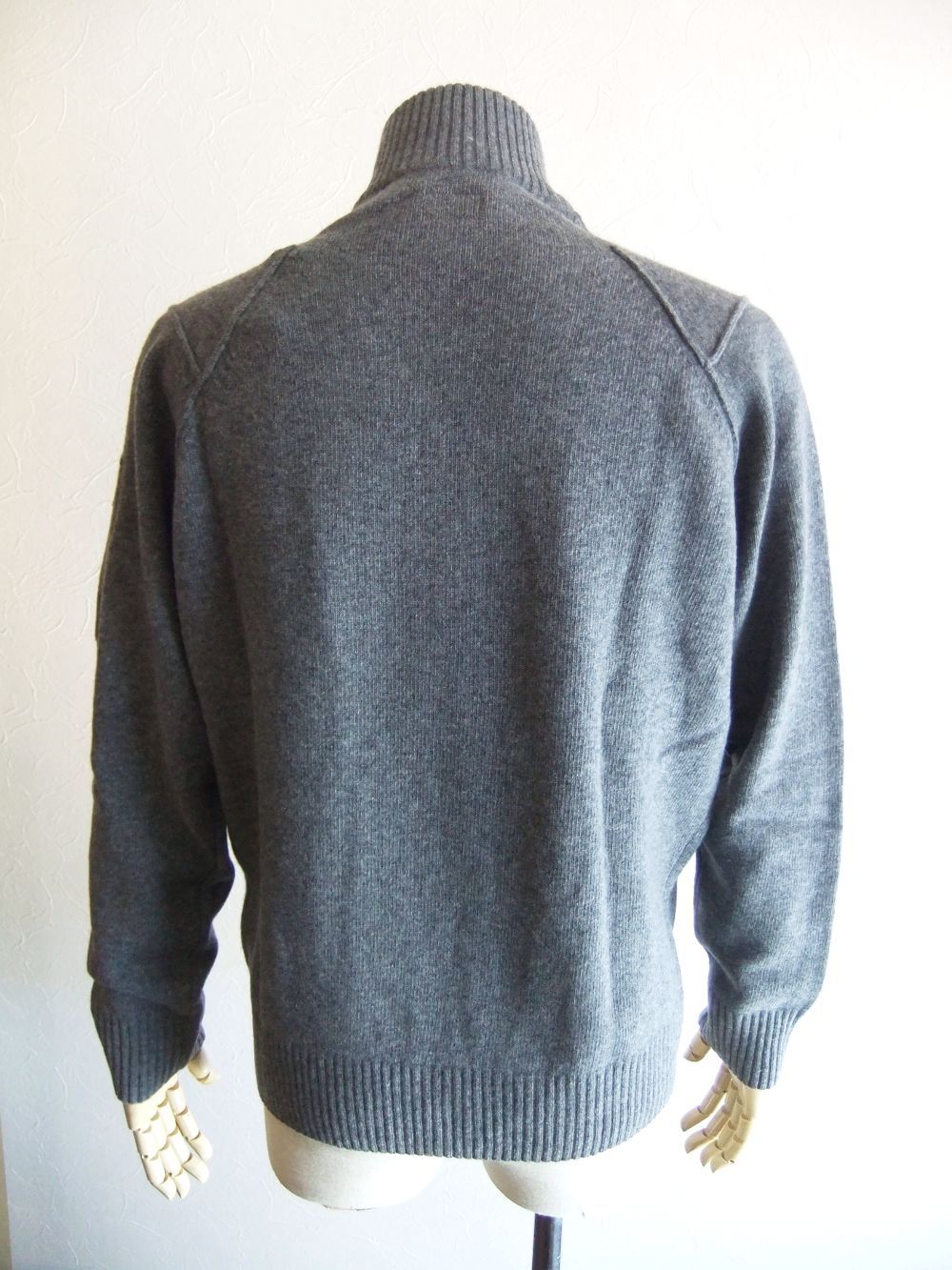 LAMBSWOOL  ZIPPED KNIT   スタンドカラー ZIP セーター