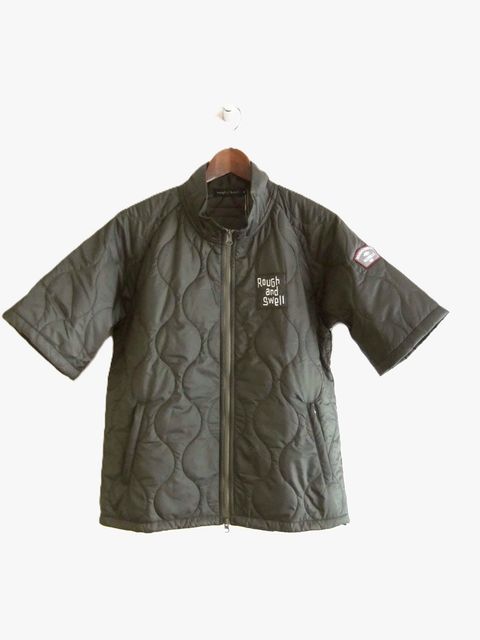 WAVY JACKEY S.S  (オリーブ)  中綿入り 半袖ブルゾン    RSM-26253