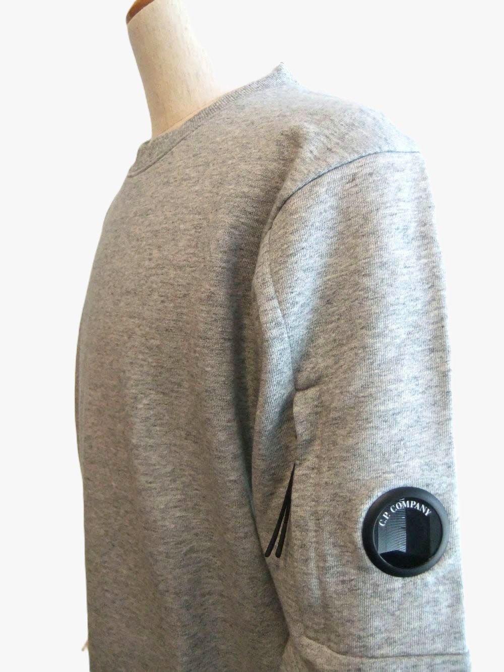 DIAGONAL RAISED FLEECE CREWNECK LENZ SWEATSHIRT  (ライトグレー) クルーネック スウェットシャツ