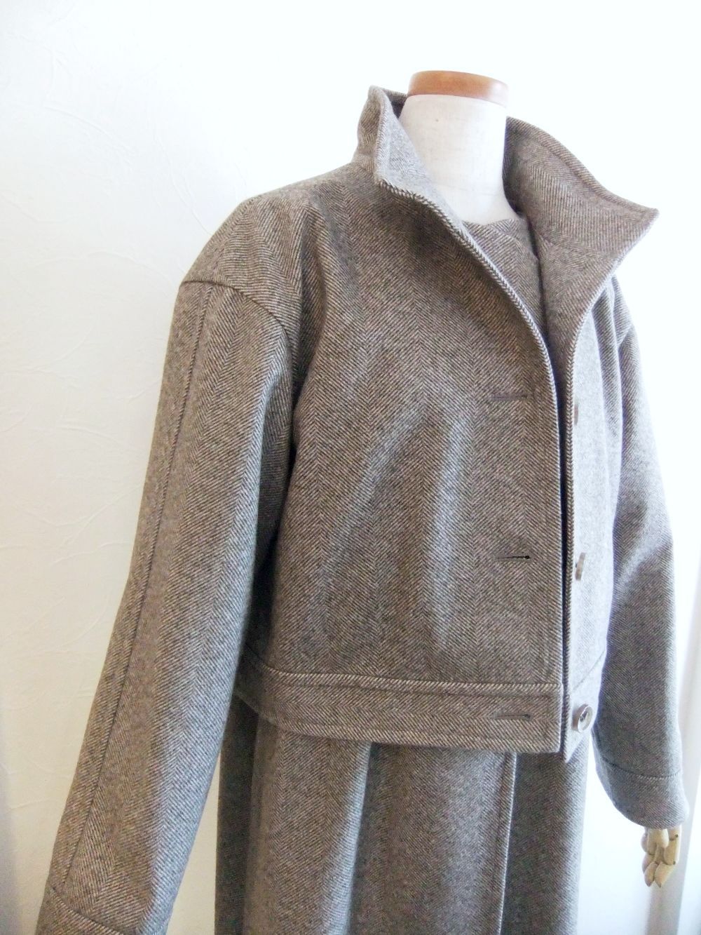 ジレ+ジャケット 重ね 2WAY ミリタリー ロングコート  SN-11139