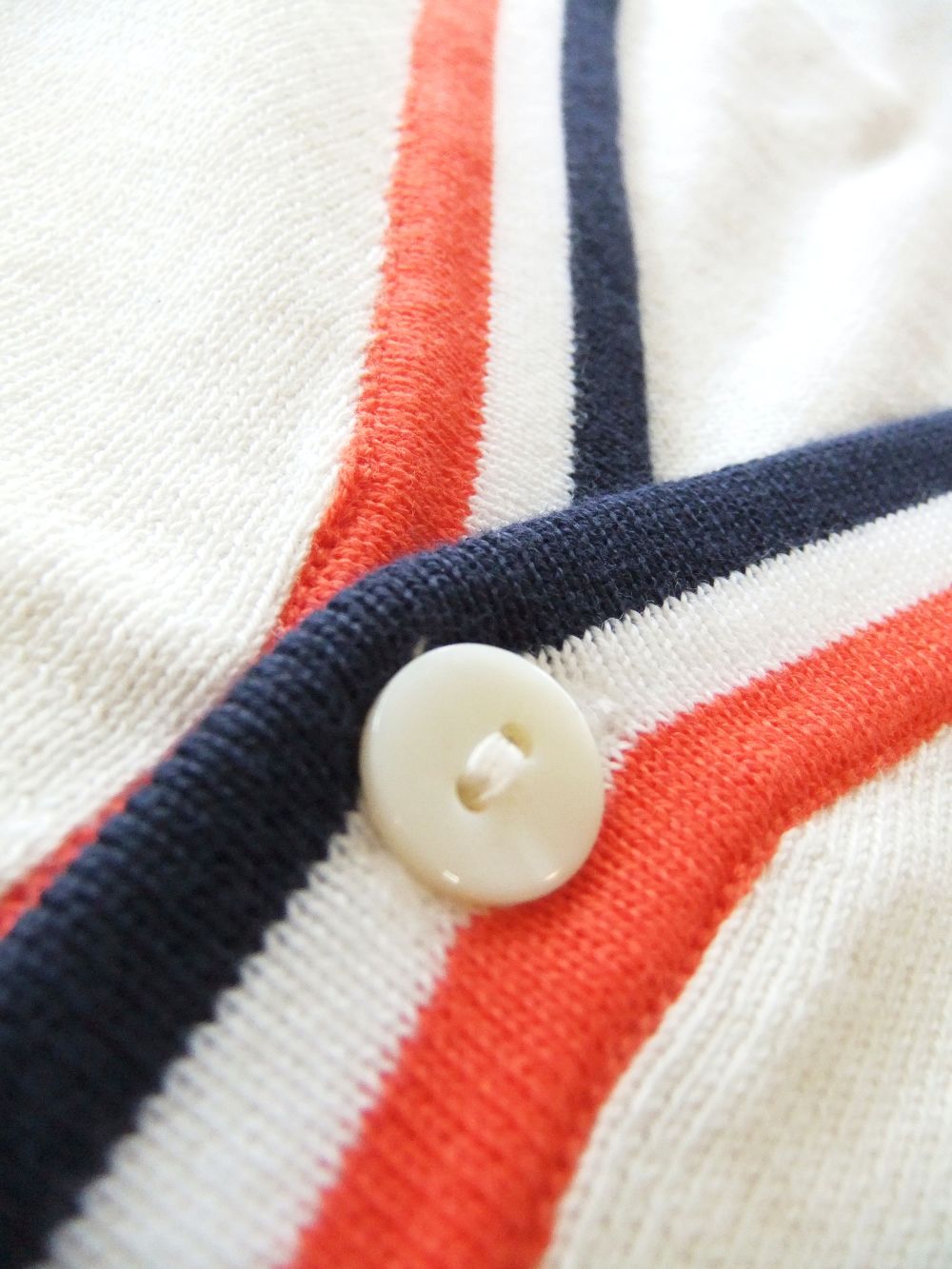 SAINT-GERMAIN CARDIGAN    (アイボリー)  ロゴ入り コットン カーディガン    RSM-24092