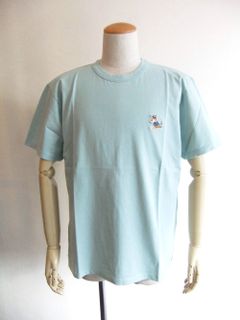 メゾン キツネ ドレスド フォックス パッチ クラシック Tシャツ （ブルー）