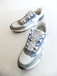 CLUB 01  ナイロン×スエード  ダッドスニーカー    ( ホワイト×ブルー )