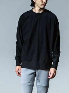 NYLON LONG SLEEVE     ナイロン ロングスリーブ Tシャツ (ブラック)   RC33-C-001