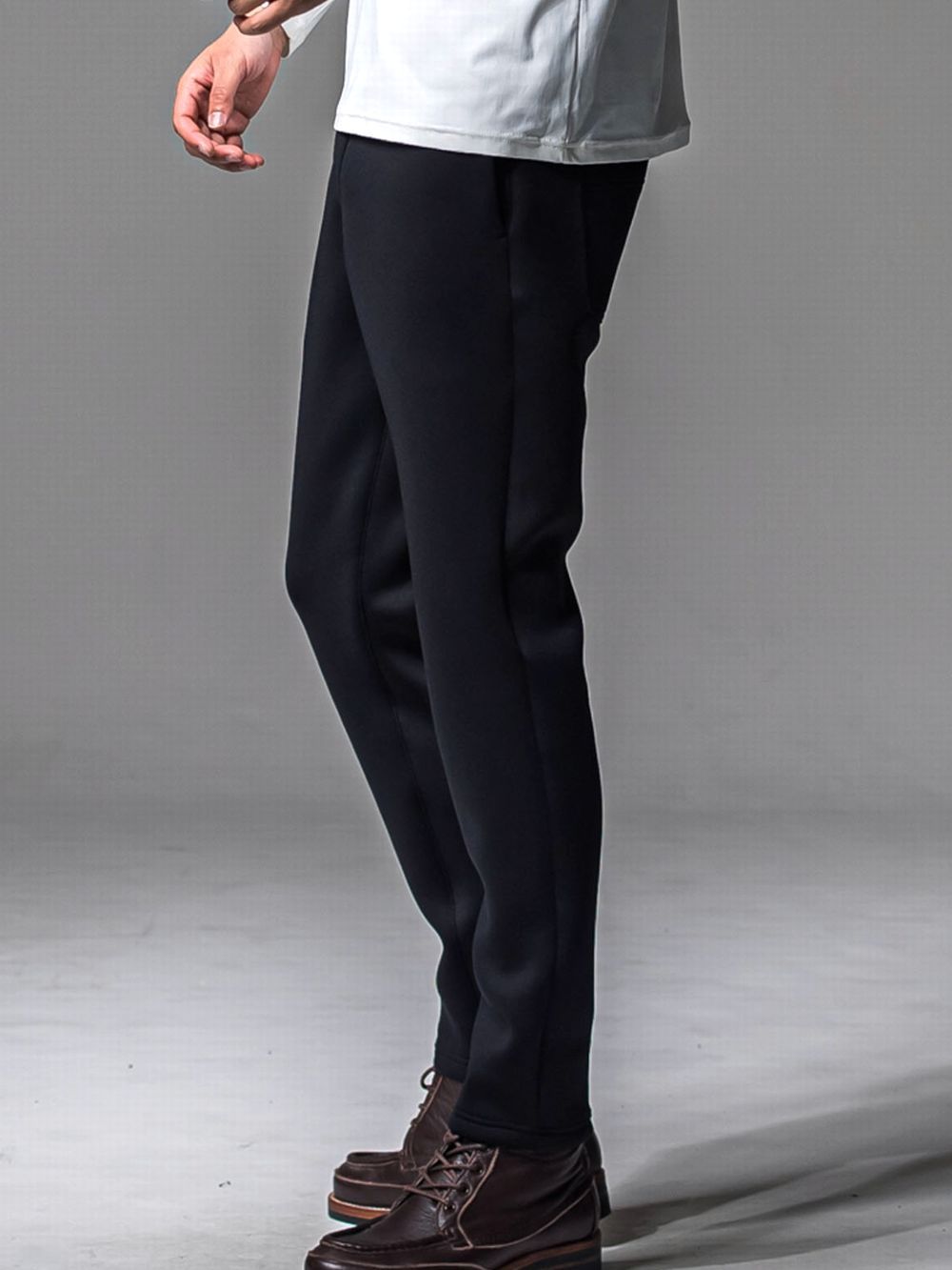 ERIC EASY PANTS   (ブラック)   スラックス型イージーパンツ