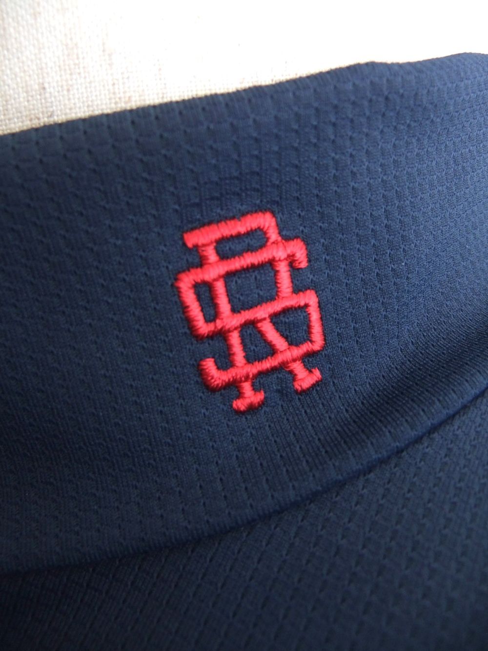 BIG LOGO MOCK L.S.  ( ネイビー ) モックネック 長袖ポロシャツ