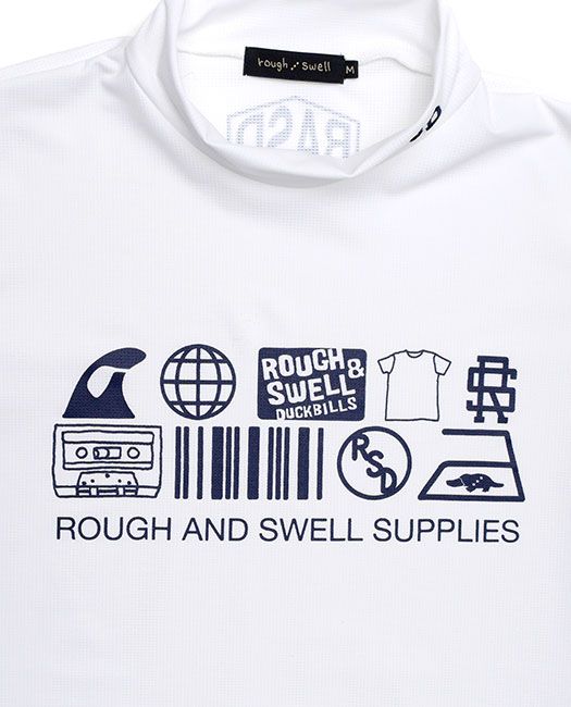 rough & swell - SYMBOL MOCK ( ネイビー ) モックネック 半袖