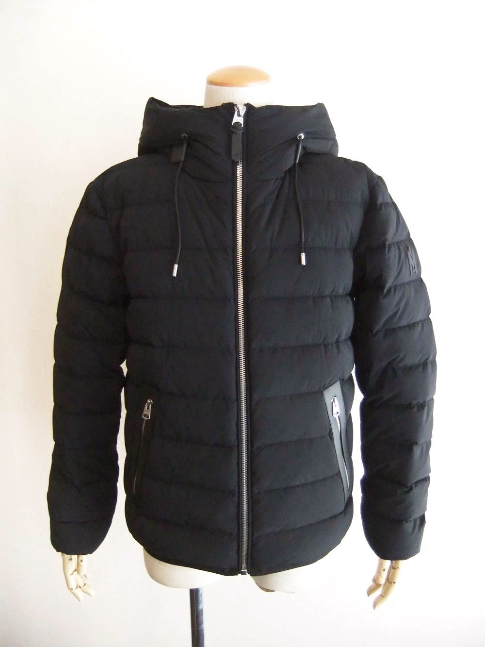 JACK-Z  (ブラック)   撥水 ストレッチナイロン フーデッドダウンジャケット