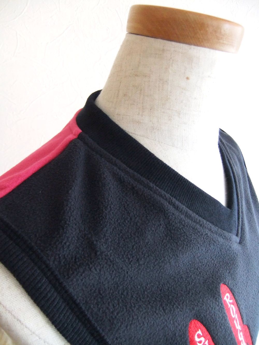 【LADIES】  GALAXY VEST W.  (ネイビー) マイクロフリース バイカラー ベスト  RSL-21214