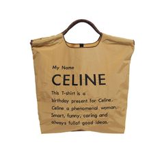 【MICALLE MICALLE Account】 HOMMAGE MY NAME CE TOTE BAG  (モカ) オマージュ トートバッグ   MAD102GDE